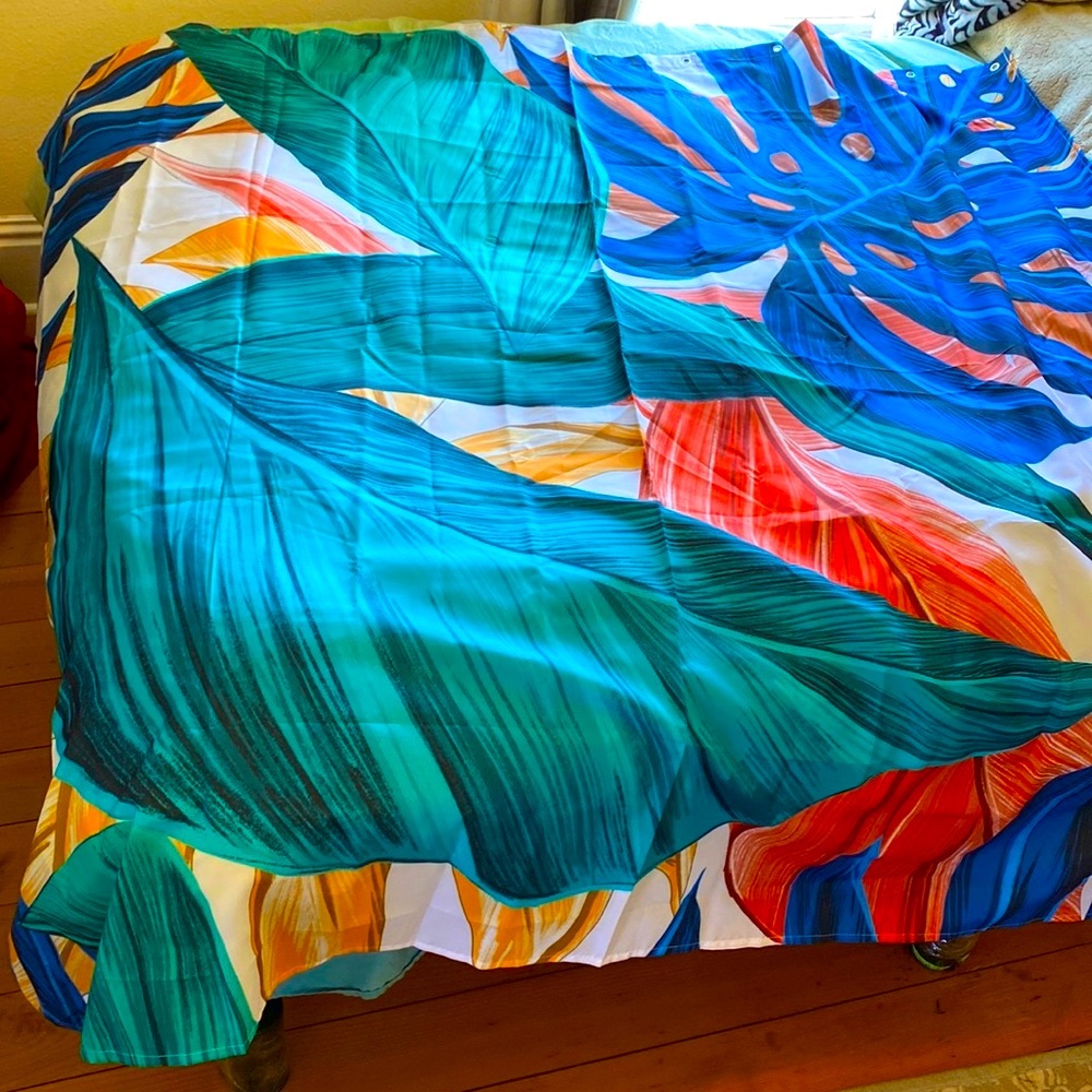 Tropical Print Shower Curtain